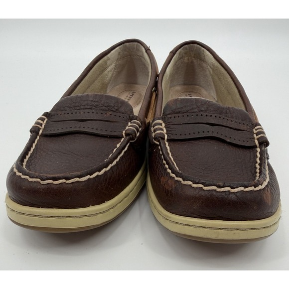 Sperry Top Sider Women's Brown Leather Boat Shoes Loafers Moccasins Size 8.5 - Picture 2 of 10
